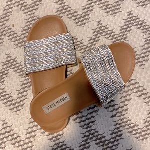 Steve Madden rhinestone slides